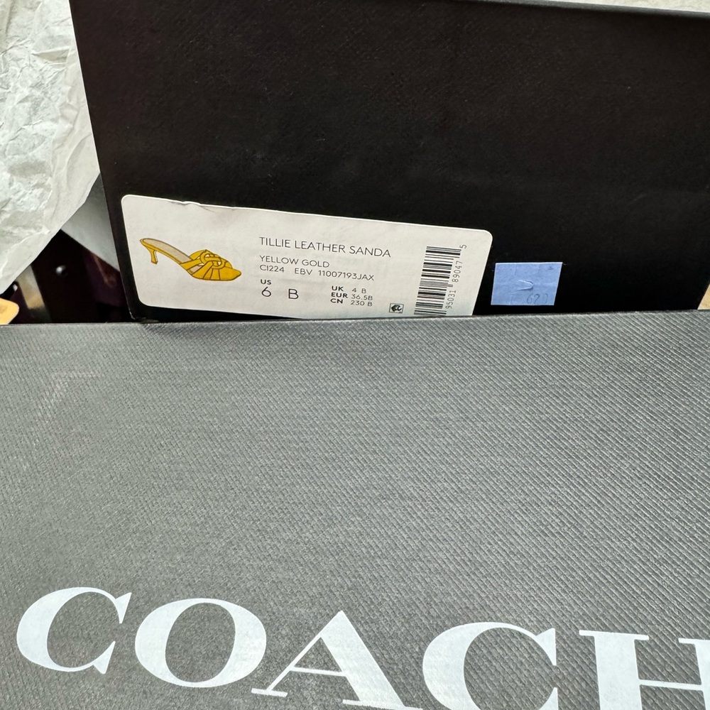 Coach Yellow Sandals - Picture 6 of 11